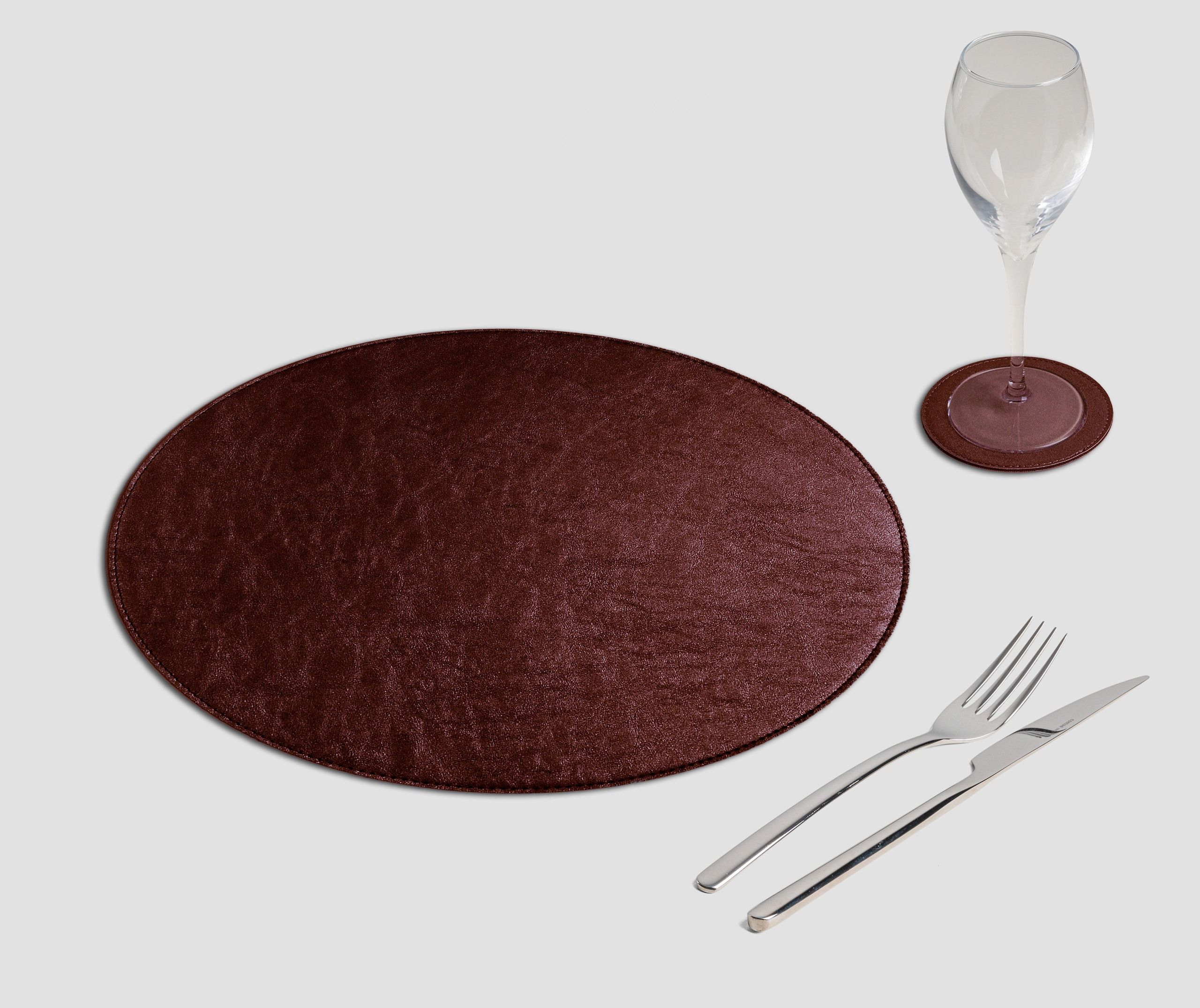Wosde - La tovaglietta professionale personalizzata Wosde Tovaglietta Tonda Metal bordeaux