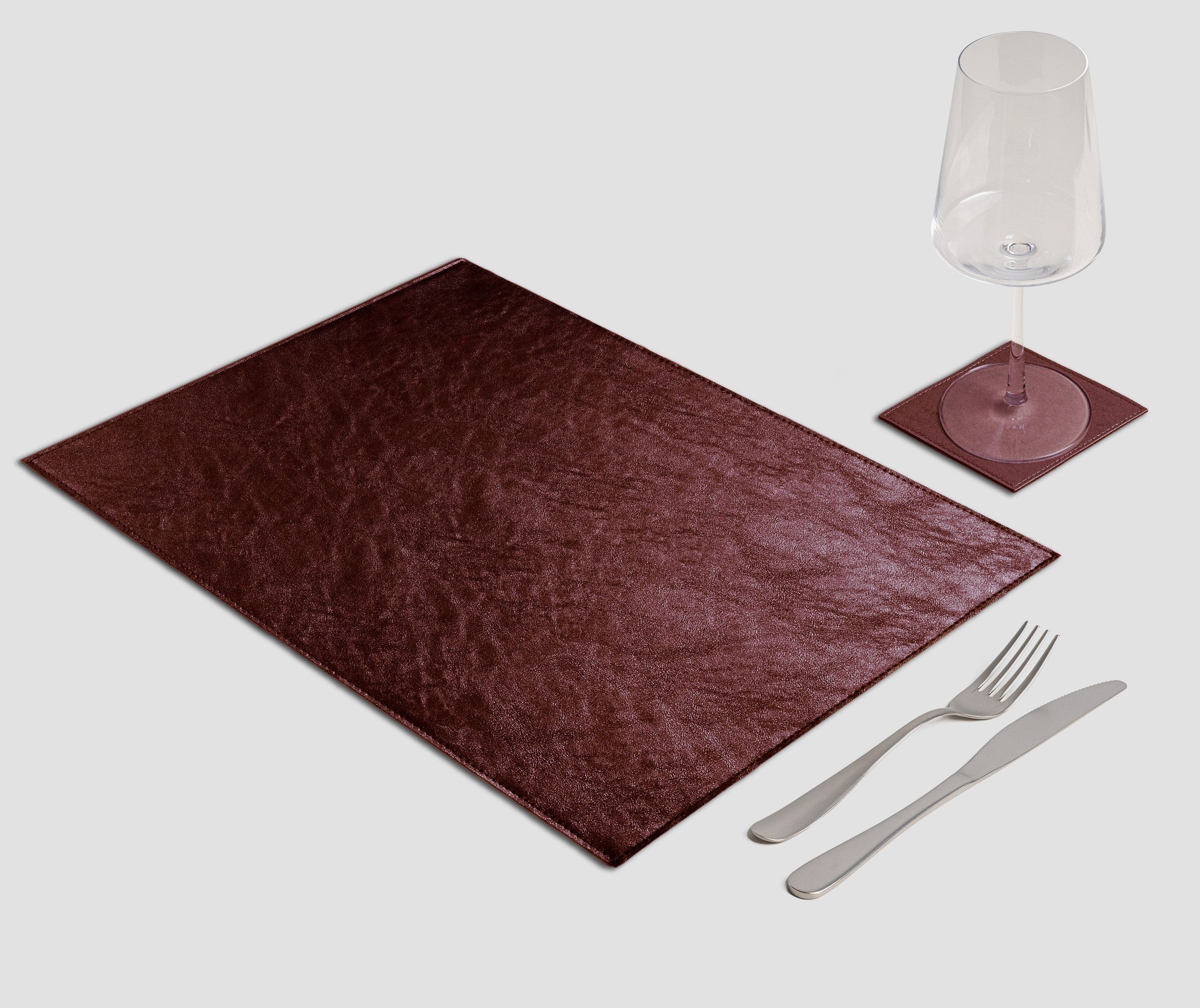 Wosde - La tovaglietta professionale personalizzata Wosde Tovaglietta Rettangolare spigolo Metal bordeaux