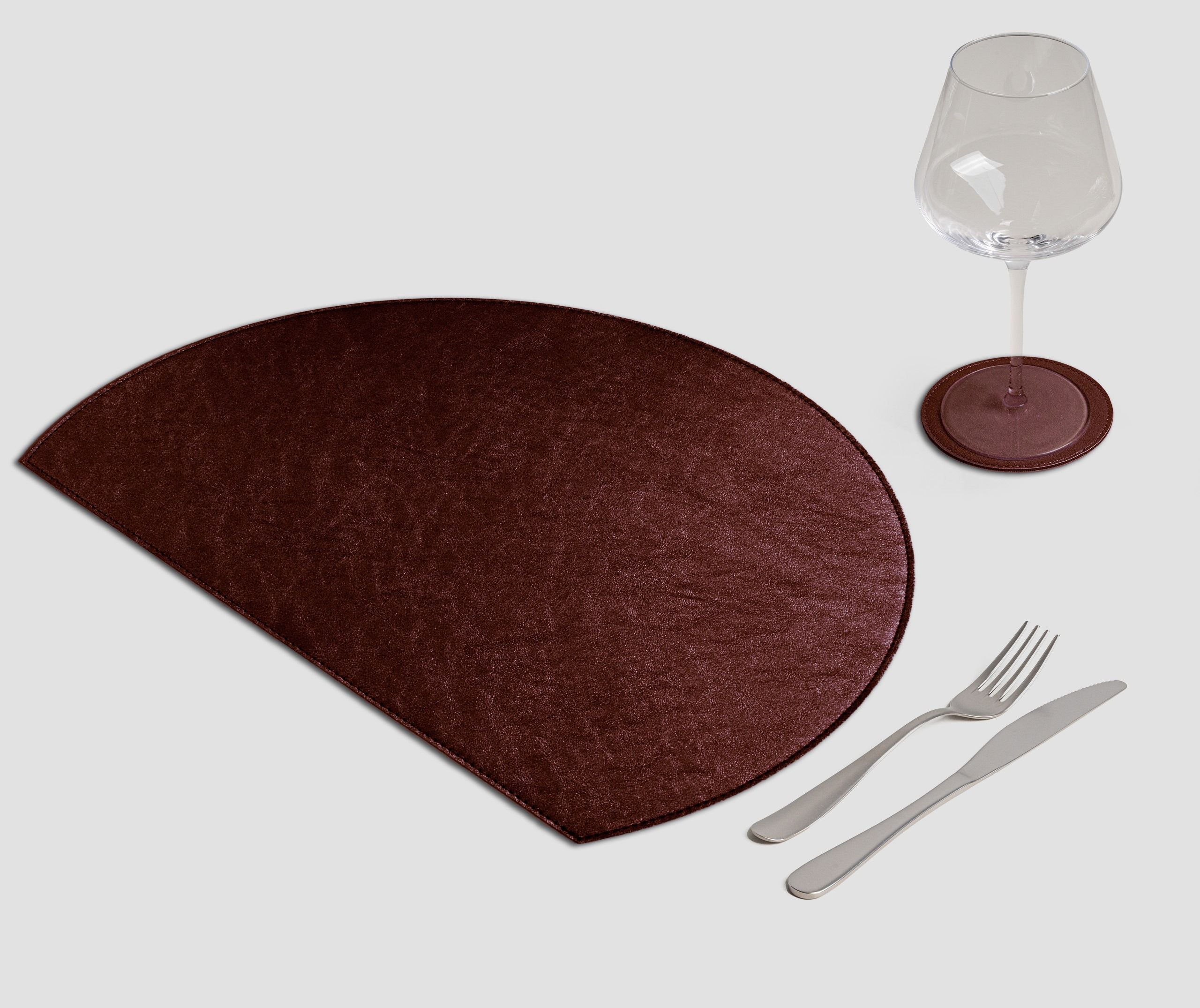 Wosde - La tovaglietta professionale personalizzata Wosde Mantel individual de metal semicircular Burdeos