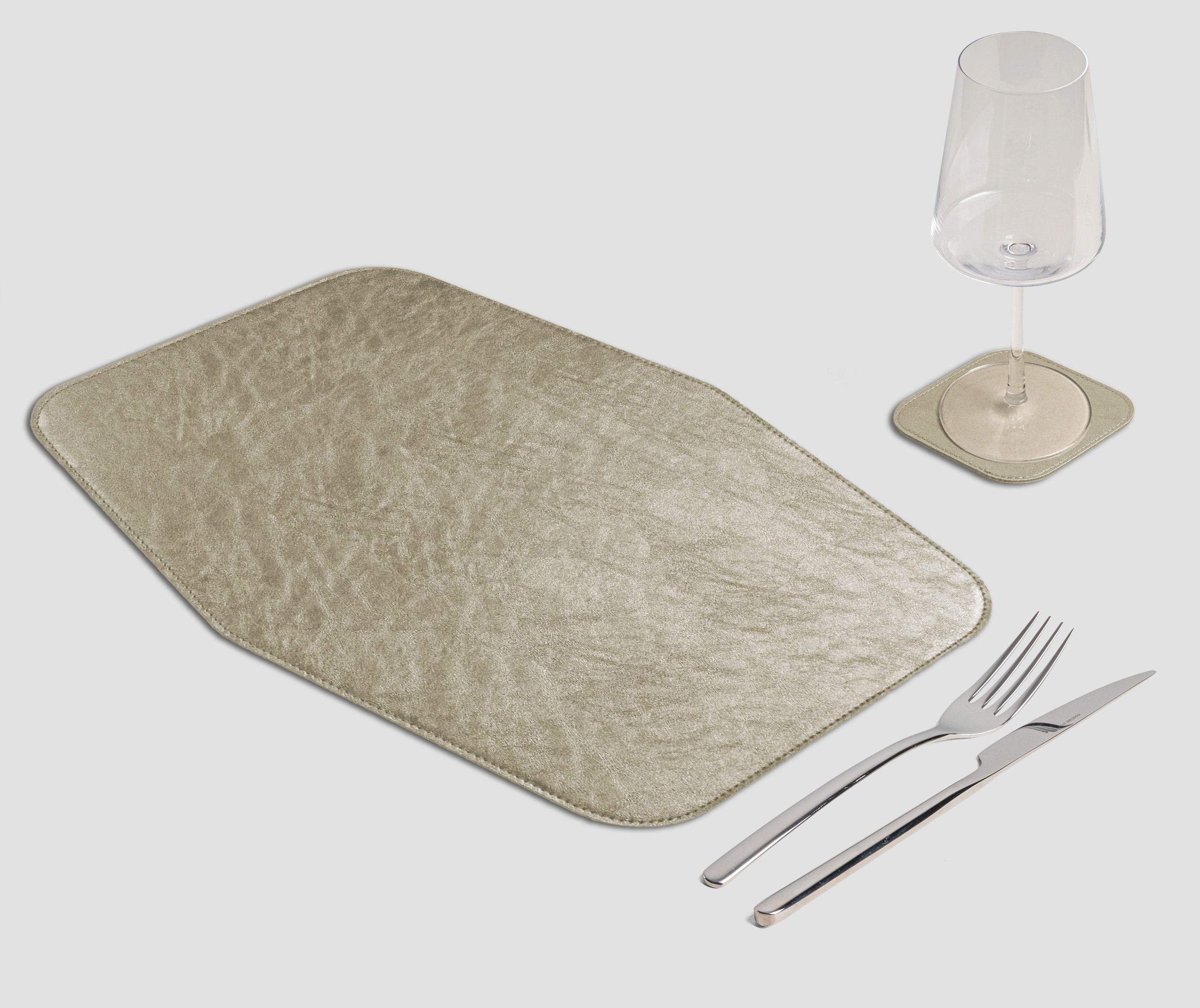 Wosde - La tovaglietta professionale personalizzata Wosde Mantel individual de metal platino con forma de libro