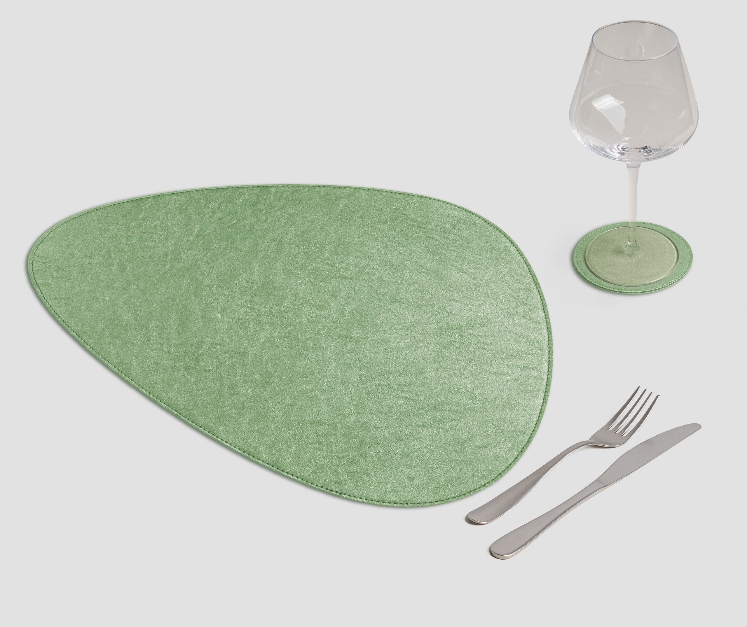 Wosde - La tovaglietta professionale personalizzata Wosde Tovaglietta Stone Metal verde chiaro