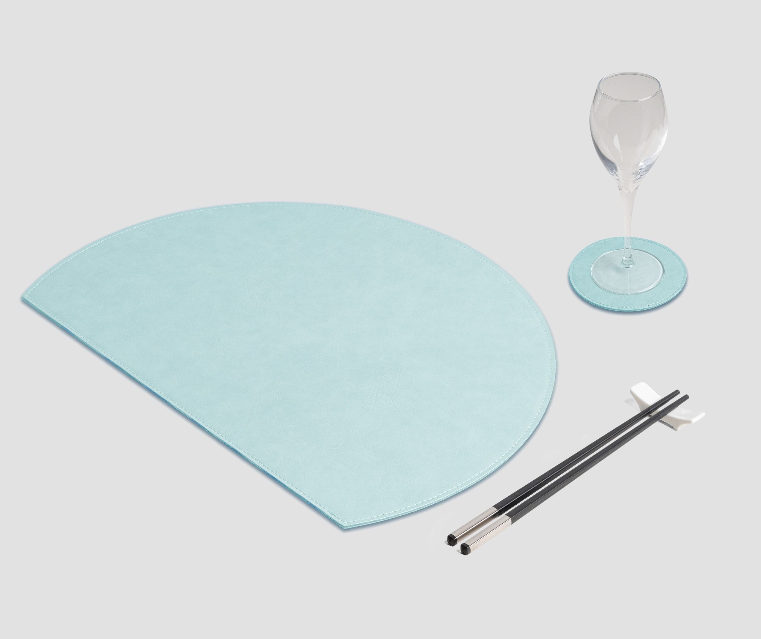 Wosde - La tovaglietta professionale personalizzata Wosde Mantel individual semicircular vintage con agua