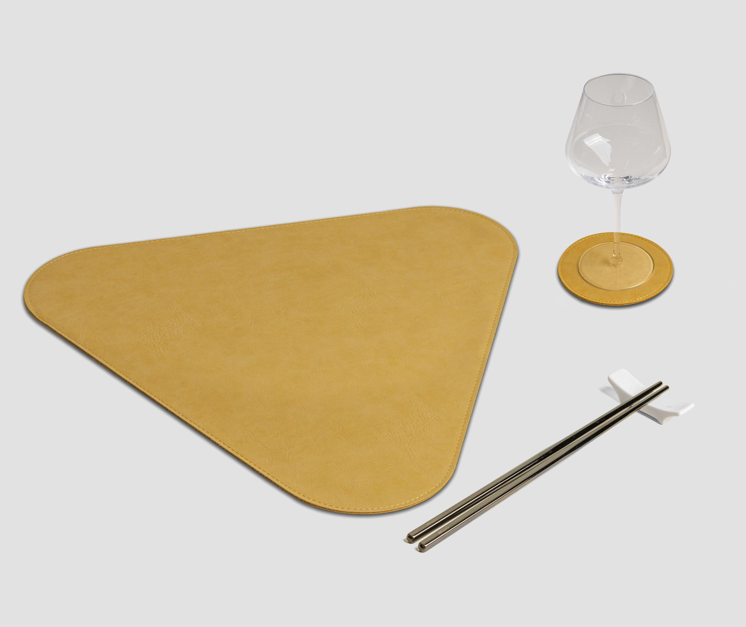 Wosde - La tovaglietta professionale personalizzata Wosde Mantel individual triangular vintage amarillo