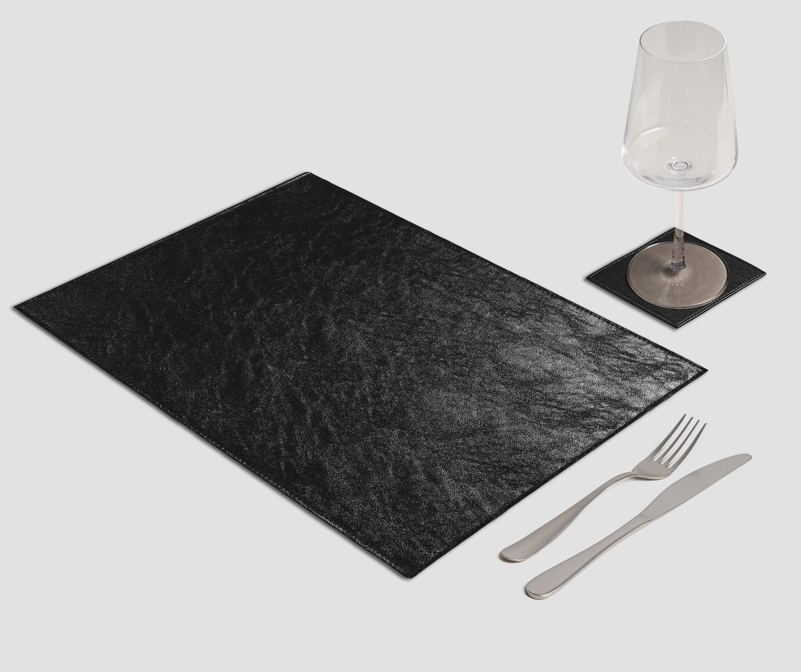Wosde - La tovaglietta professionale personalizzata Wosde Tovaglietta Rettangolare spigolo Metal nero