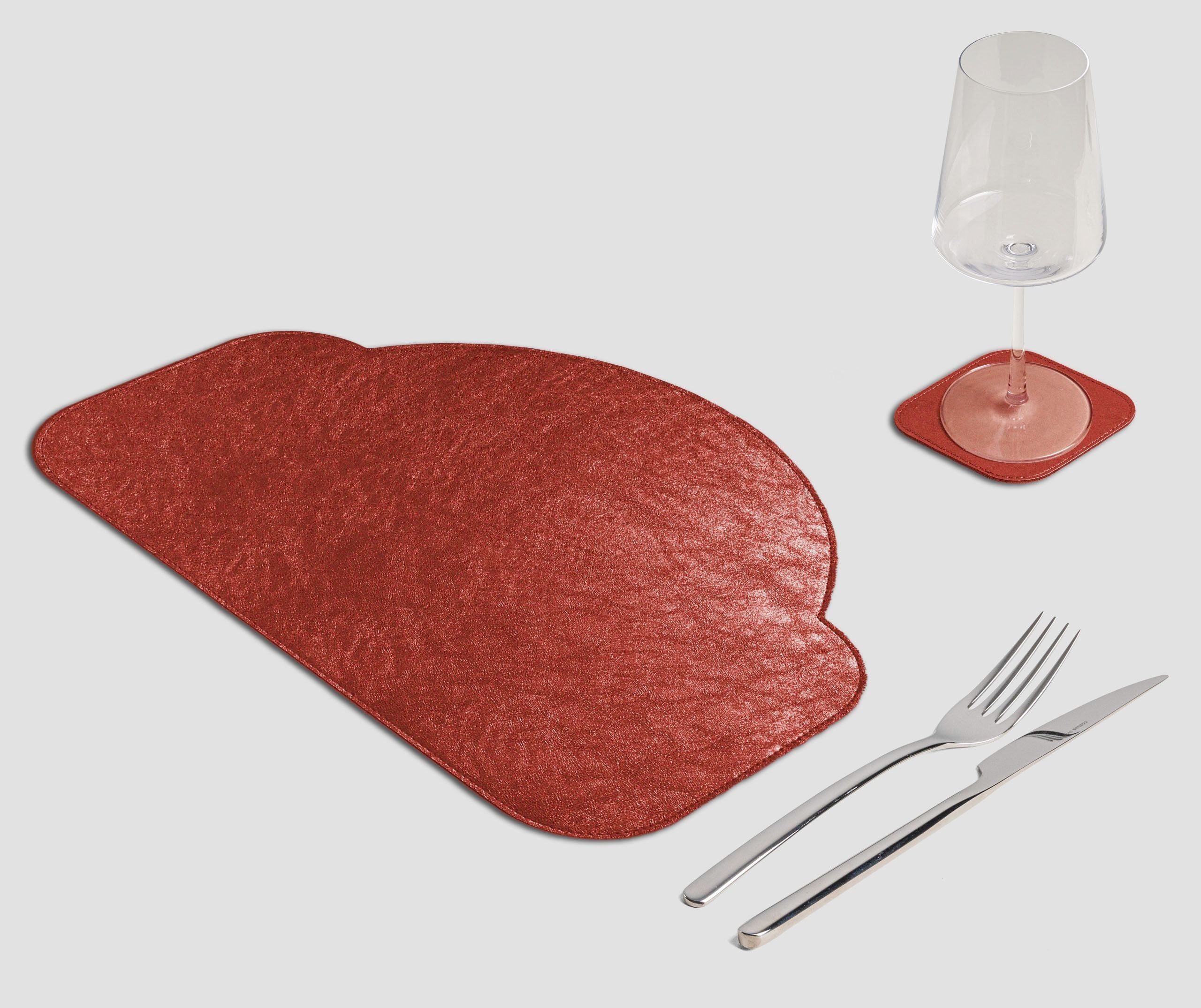 Wosde - La tovaglietta professionale personalizzata Wosde Mantel individual rojo de metal con arco