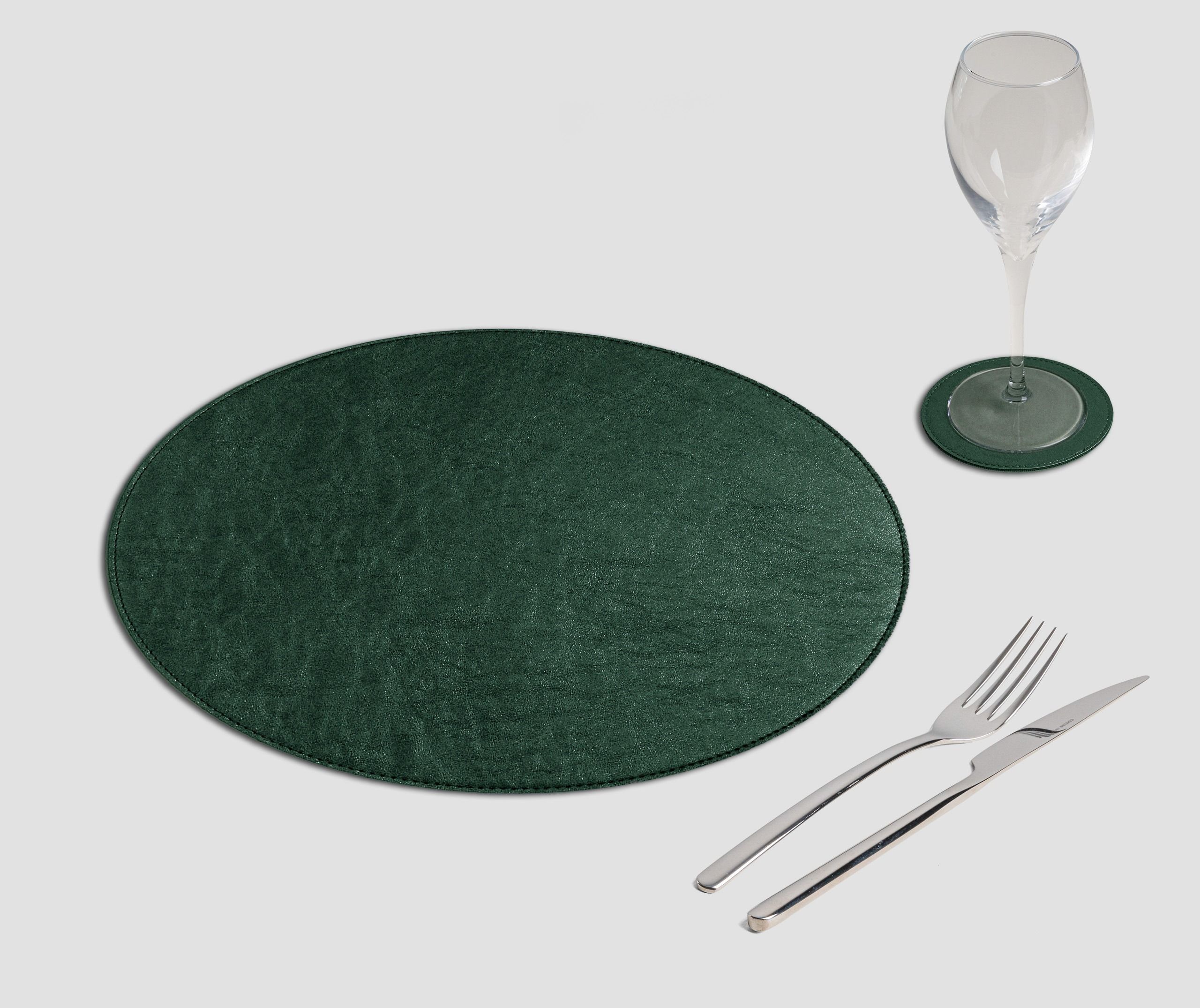 Wosde - La tovaglietta professionale personalizzata Wosde Tovaglietta Tonda Metal verde foresta