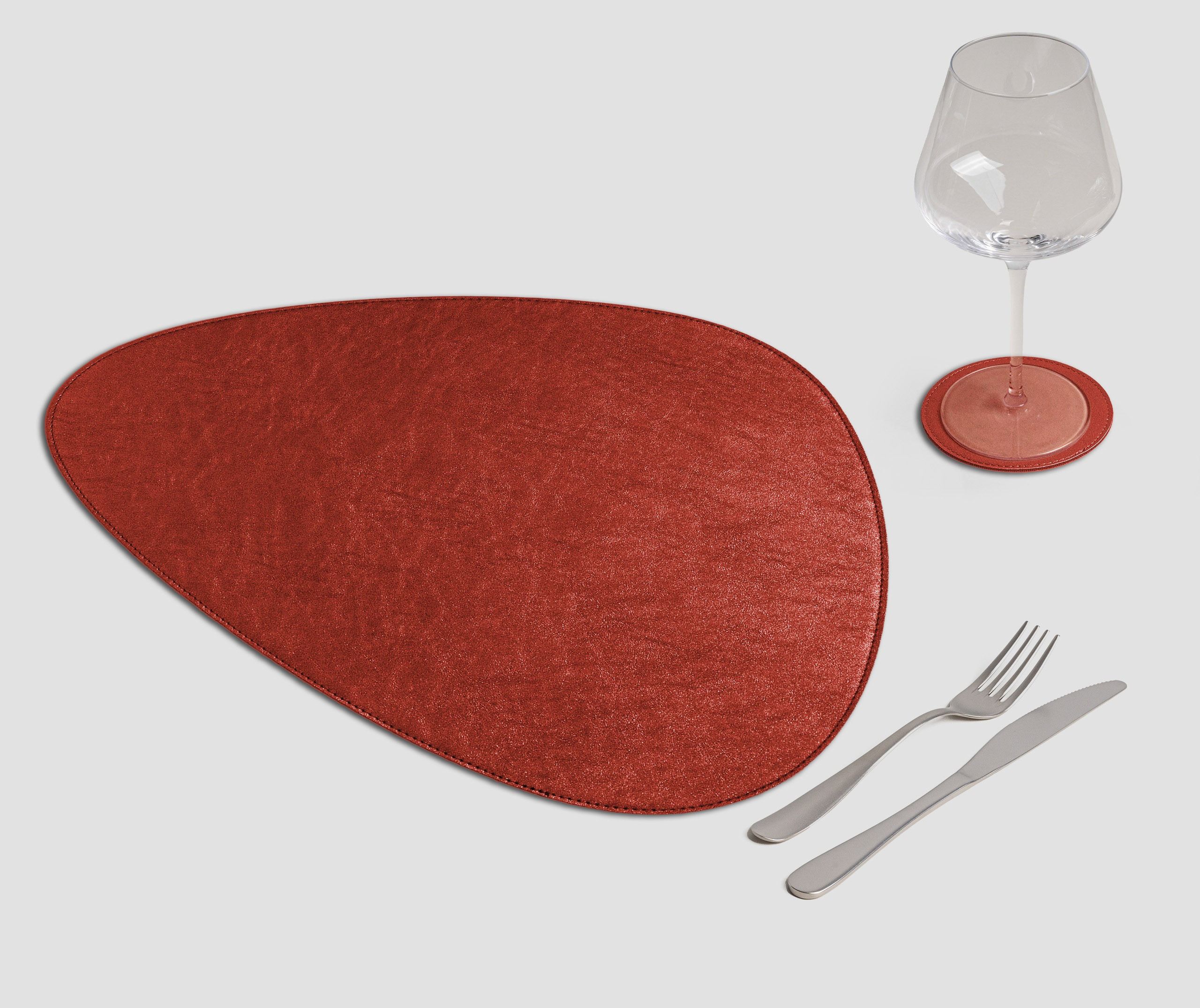 Wosde - La tovaglietta professionale personalizzata Wosde Tovaglietta Stone Metal rosso