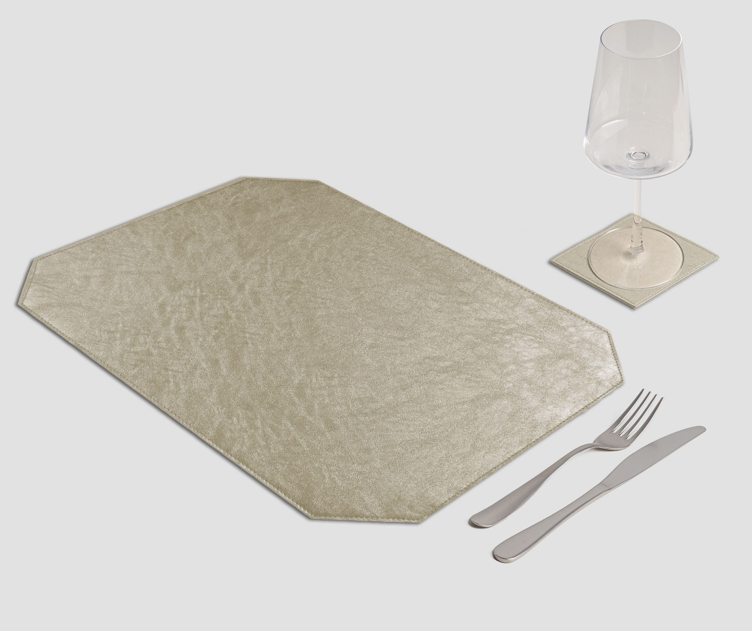 Wosde - La tovaglietta professionale personalizzata Wosde Bandeja para mantel individual de metal platino