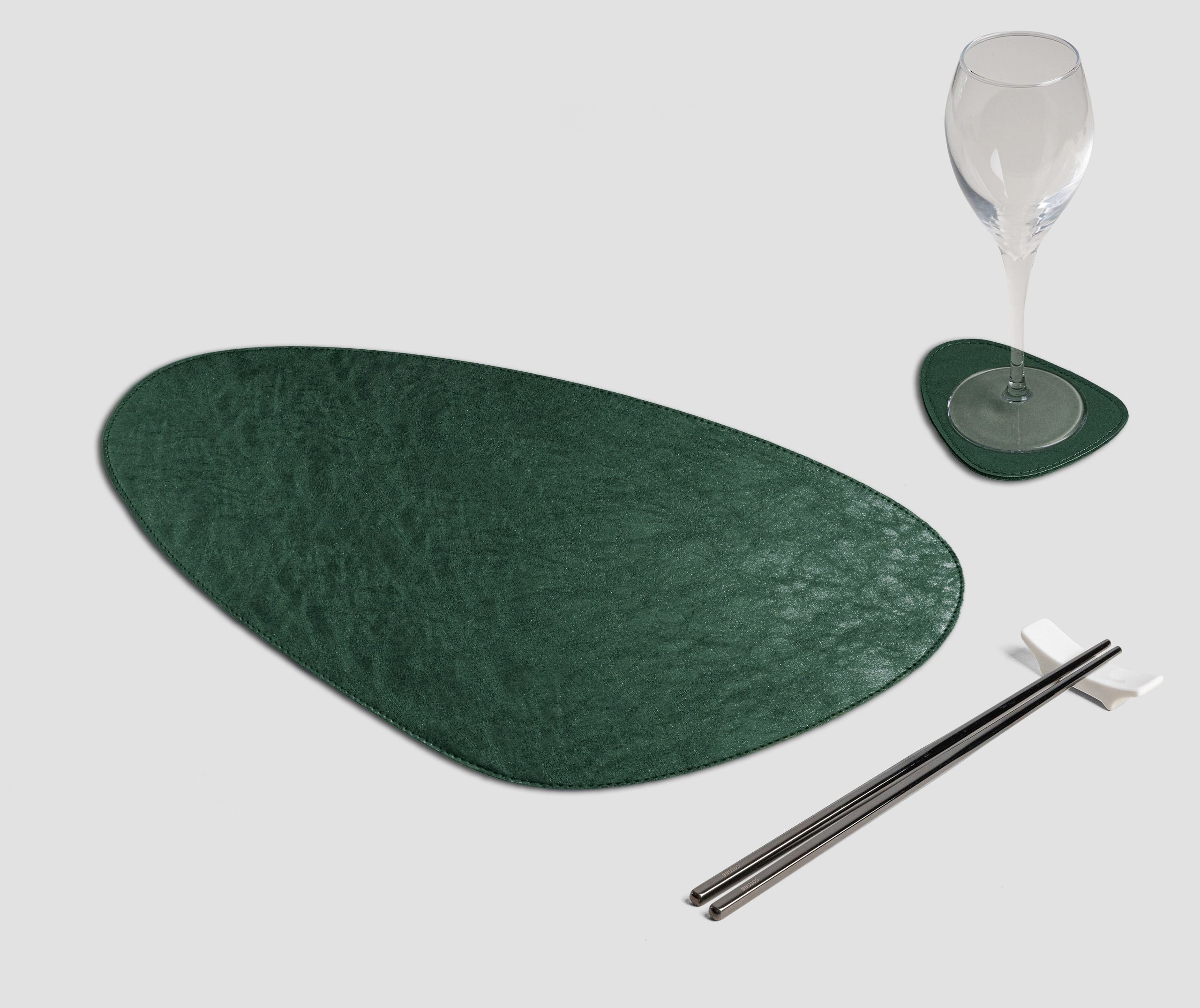 Wosde - La tovaglietta professionale personalizzata Wosde Tovaglietta Goccia Metal verde foresta
