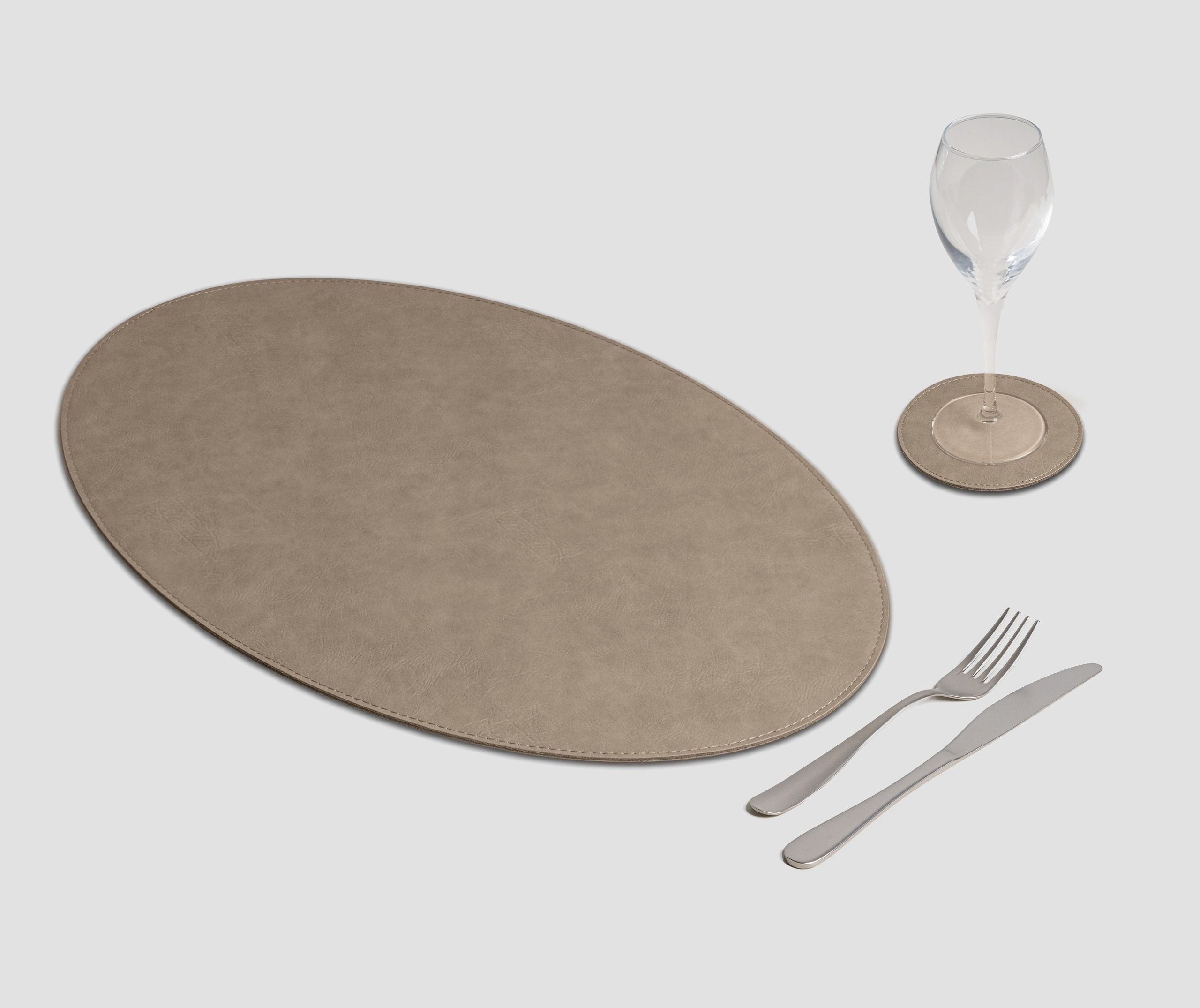 Wosde - La tovaglietta professionale personalizzata Wosde Mantel individual ovalado vintage ahumado