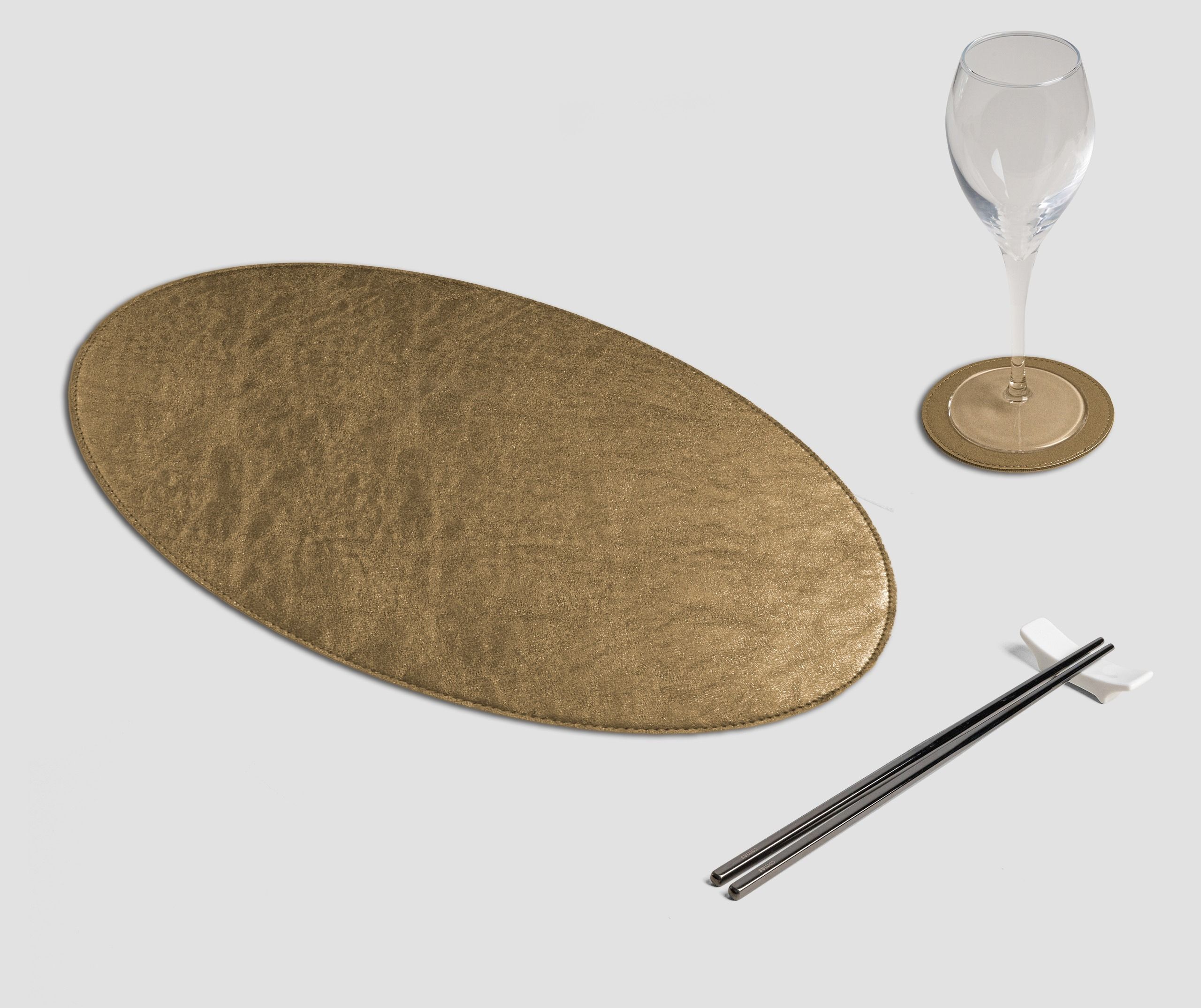 Wosde - La tovaglietta professionale personalizzata Wosde Tovaglietta Ovale Metal oro